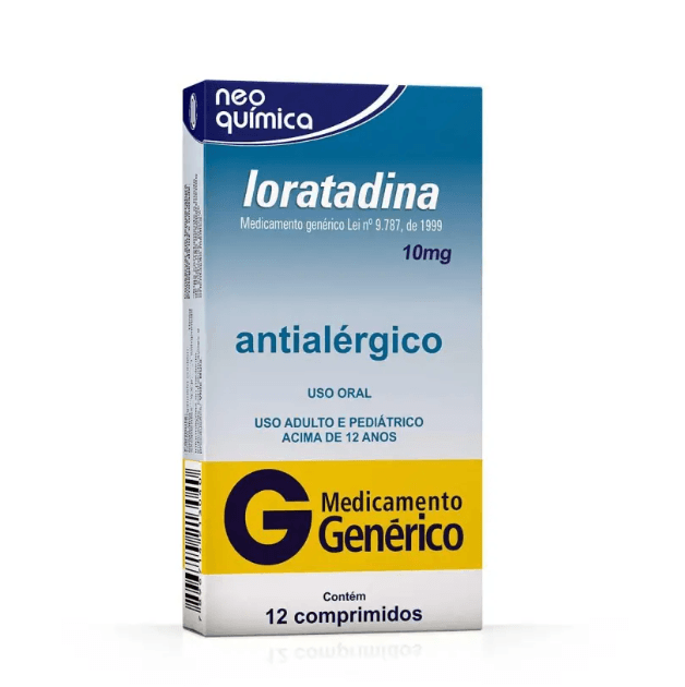 Loratadina 10Mg 12 Comprimidos - Neo Química
